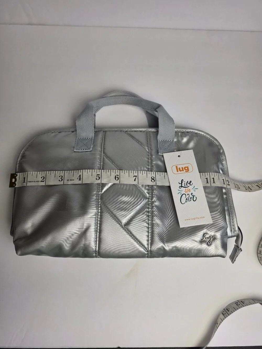 Lug Flash SE Special Edition Cosmetic Bag Case Metallic Silver ~ NWT